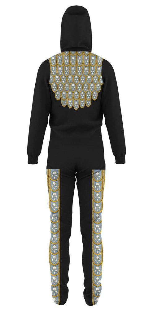 Gearhomie Elvis Armadillo suit in Blue on Black jumpsuit Costume - Gearhomie.com