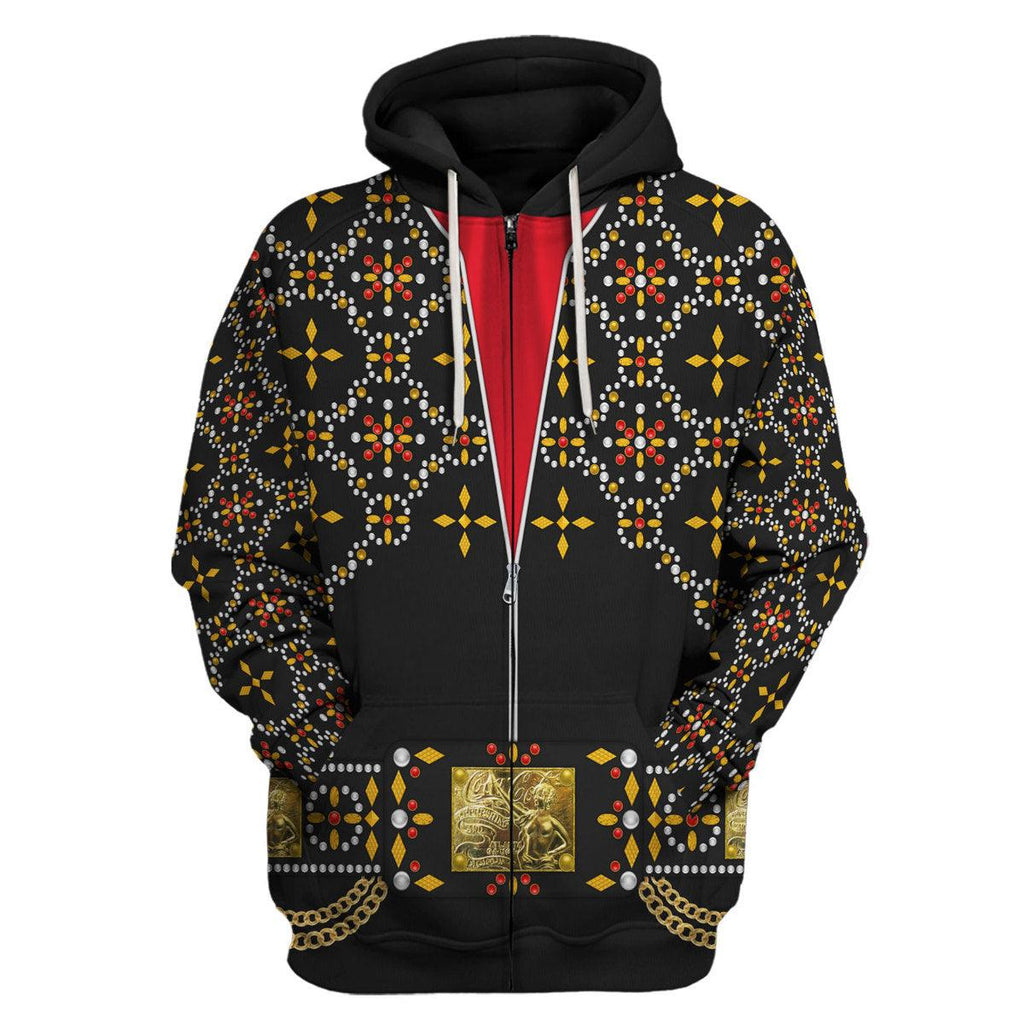 Gearhomie Elvis Black Conquistador Costume Hoodie Sweatshirt T-Shirt Sweatpants - Gearhomie.com