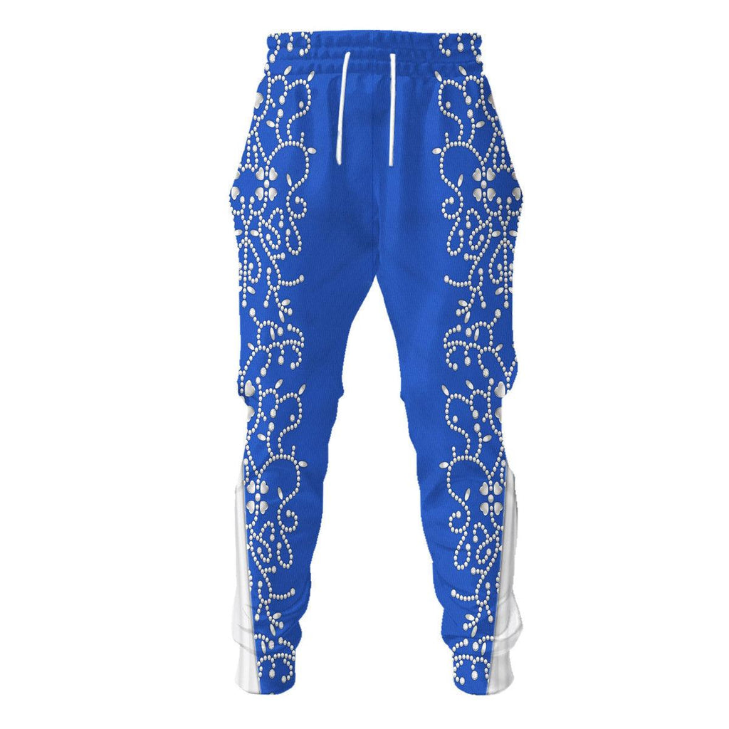 Gearhomie Elvis Blue Swirl Costume Hoodie Sweatshirt T-Shirt Sweatpants - Gearhomie.com