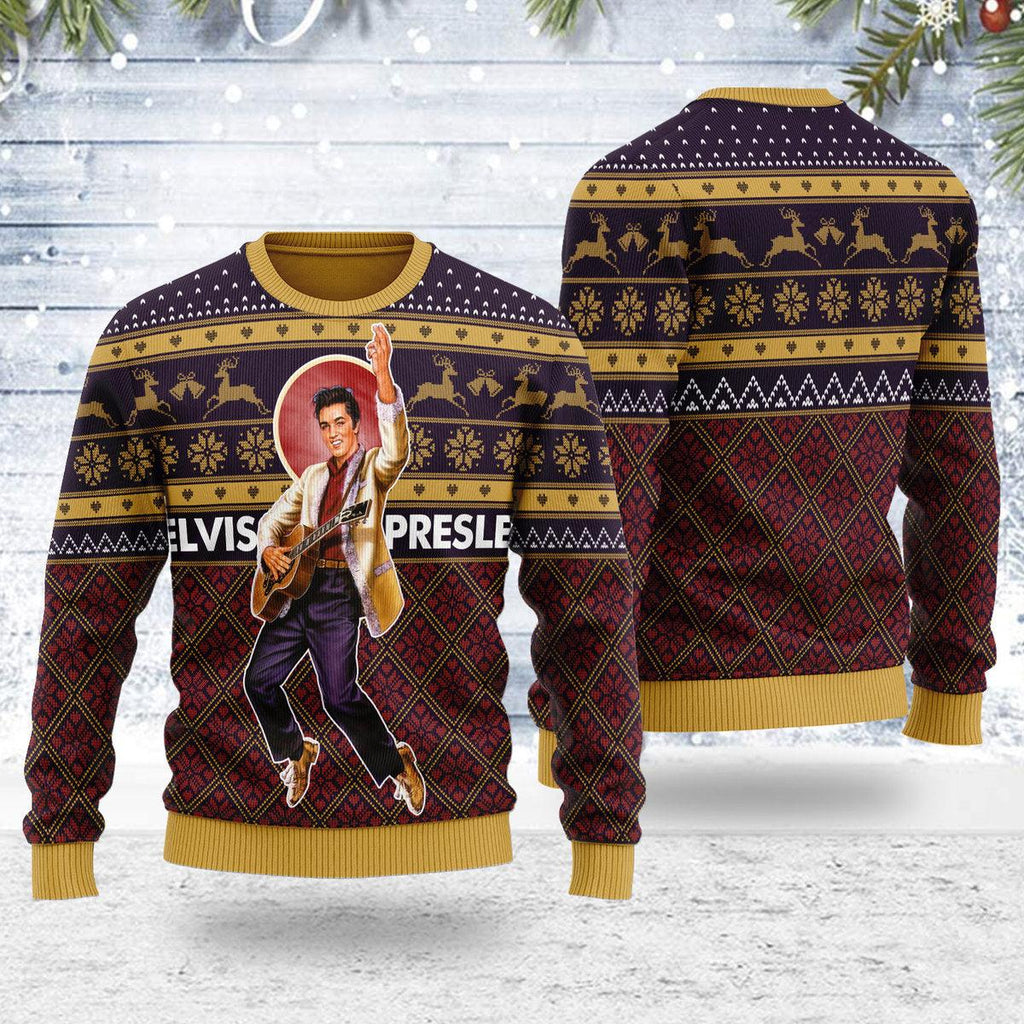 Gearhomie Elvis Christmas Ugly Sweater - Gearhomie.com