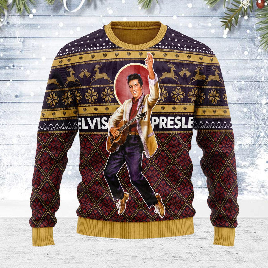 Gearhomie Elvis Christmas Ugly Sweater - Gearhomie.com