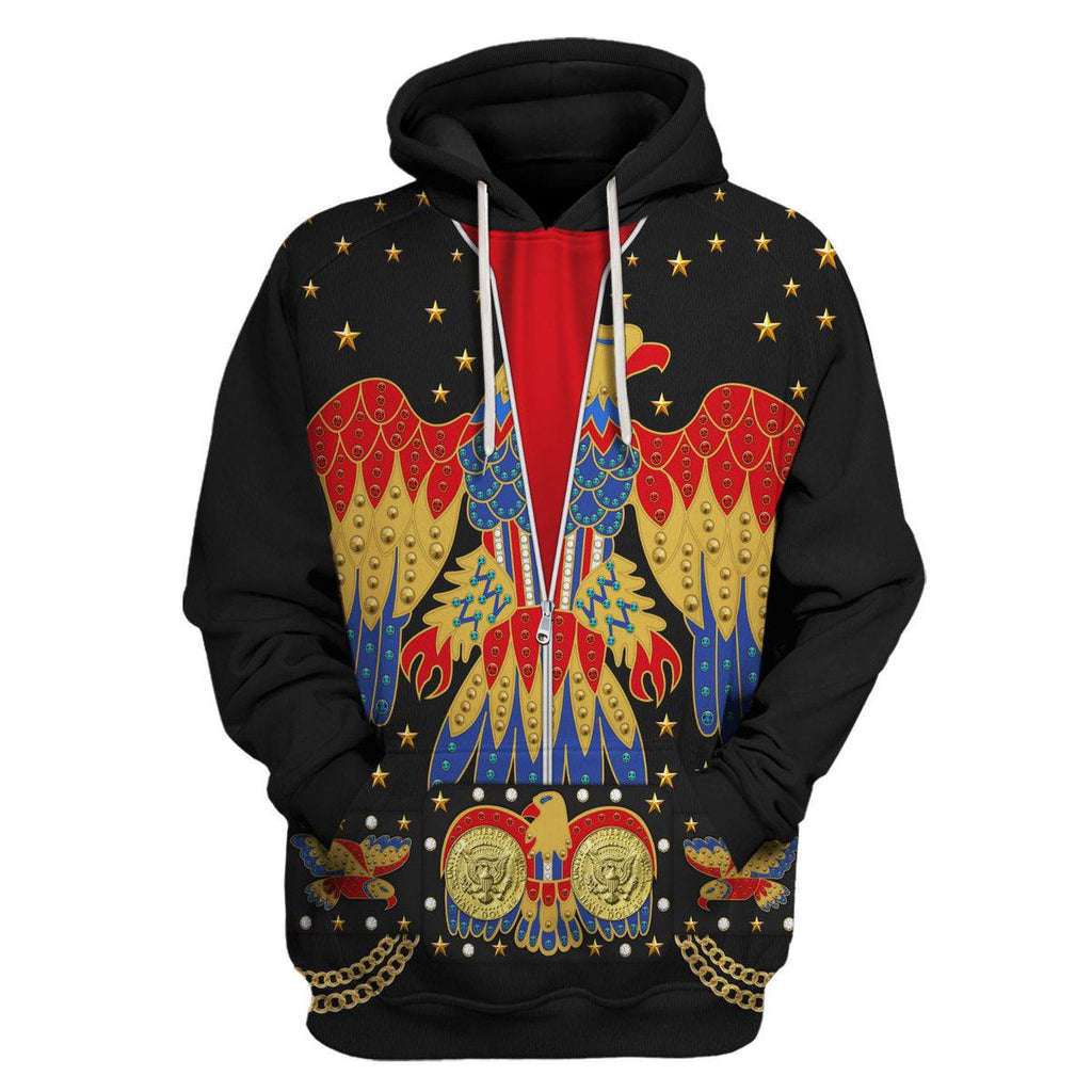 Gearhomie Elvis EAGLE Black Costume Hoodie Sweatshirt T-Shirt Sweatpants - Gearhomie.com