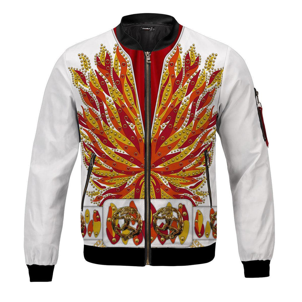 Gearhomie Elvis Flame Bomber Jacket - Gearhomie.com