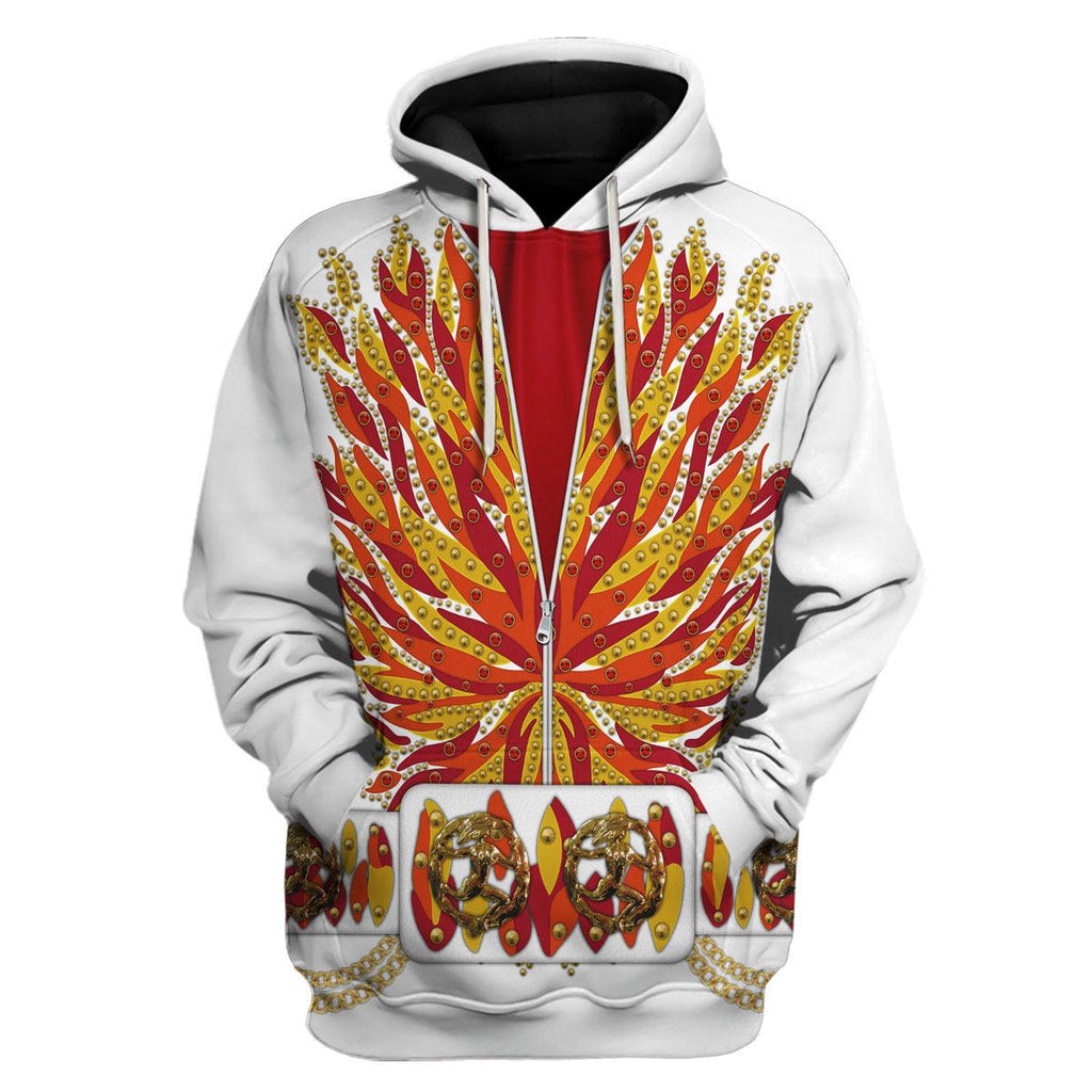 Gearhomie Elvis Flame Outfit Costume Hoodie Sweatshirt T-Shirt Sweatpants - Gearhomie.com