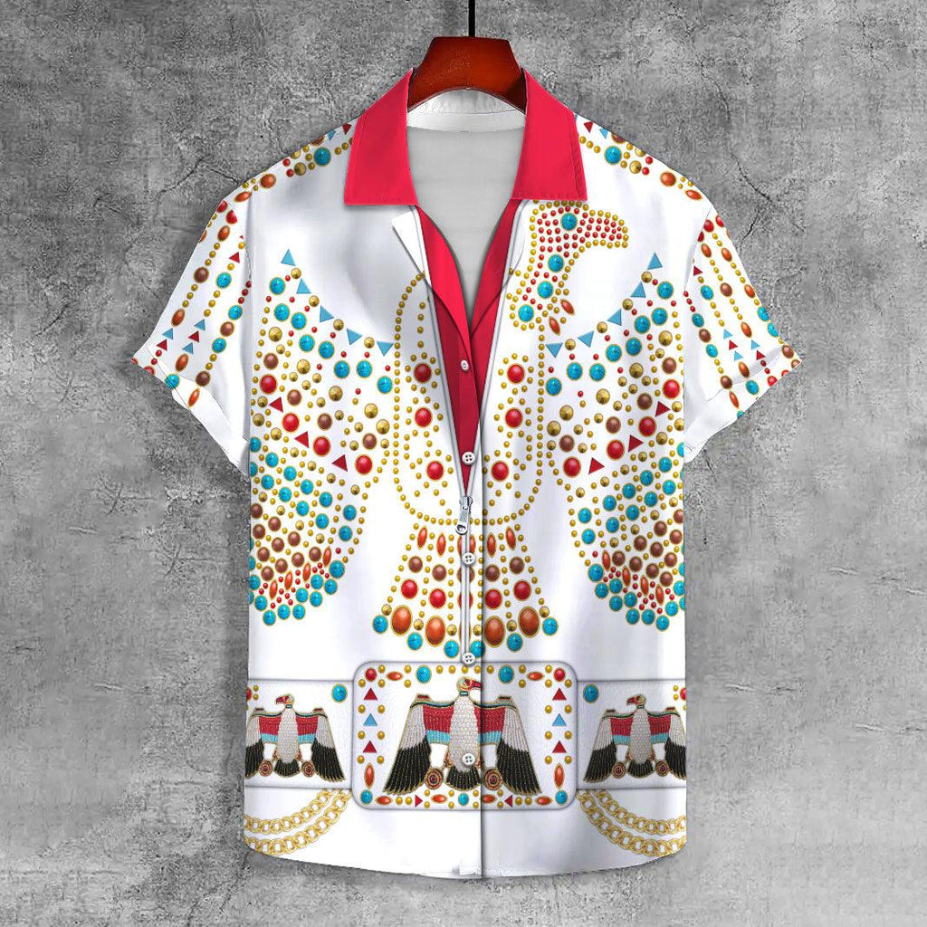 Gearhomie Elvis Thunderbird UNISEX CASUAL HAWAIIAN SHIRT - Gearhomie.com