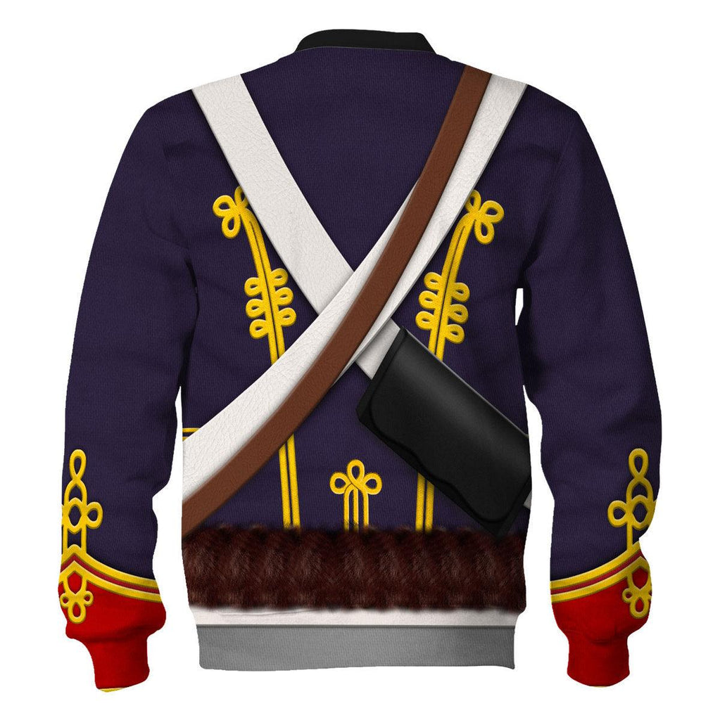 Gearhomie English Hussar-Campaign Dress (1806-1815) Uniform All Over Print Hoodie Sweatshirt T-Shirt Tracksuit - Gearhomie.com