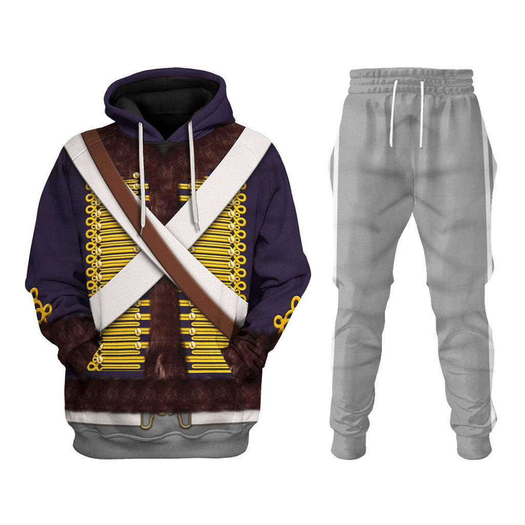 Gearhomie English Hussar-Campaign Dress (1806-1815) Uniform All Over Print Hoodie Sweatshirt T-Shirt Tracksuit - Gearhomie.com