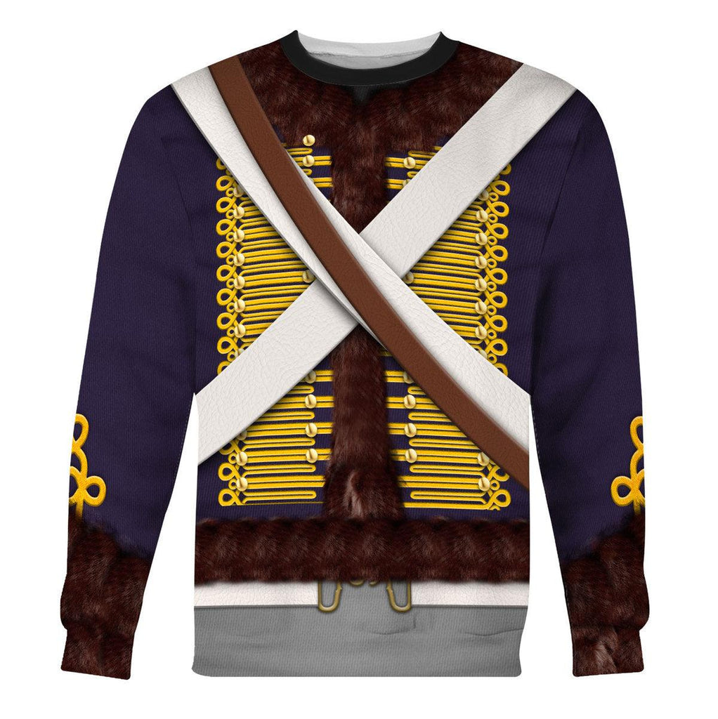 Gearhomie English Hussar-Campaign Dress (1806-1815) Uniform All Over Print Hoodie Sweatshirt T-Shirt Tracksuit - Gearhomie.com