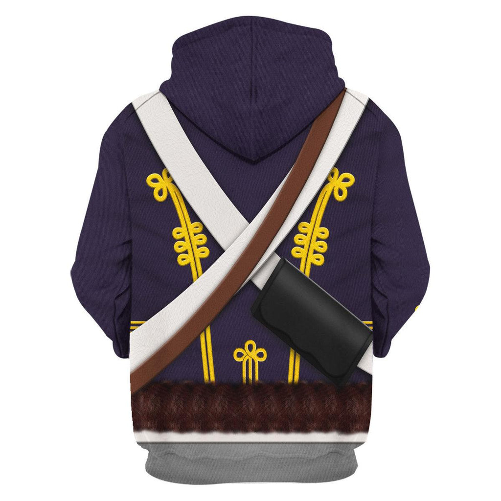 Gearhomie English Hussar-Campaign Dress (1806-1815) Uniform All Over Print Hoodie Sweatshirt T-Shirt Tracksuit - Gearhomie.com