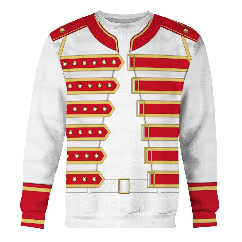 Gearhomie Freddie Mercury Costume Wembley Red Hoodie Sweatshirt T-Shirt Tracksuit - Gearhomie.com