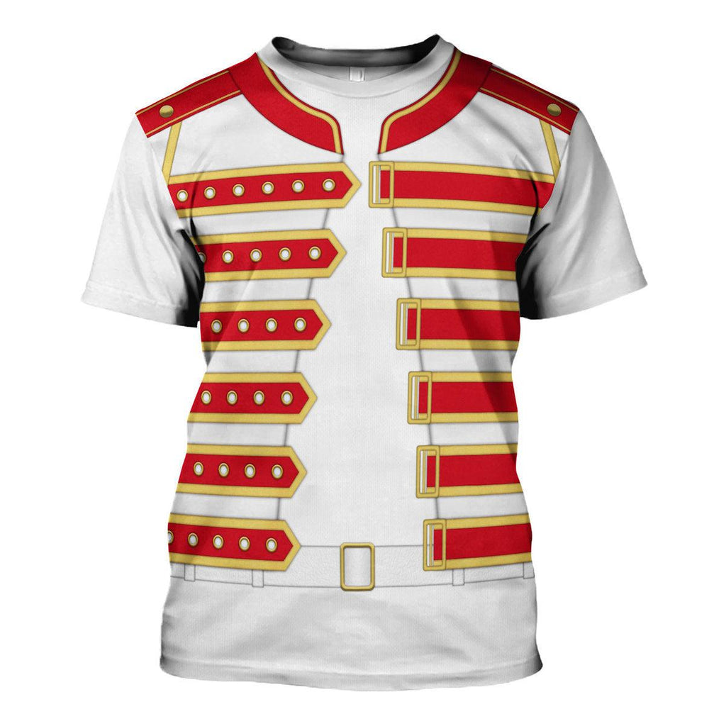 Gearhomie Freddie Mercury Costume Wembley Red Hoodie Sweatshirt T-Shirt Tracksuit - Gearhomie.com