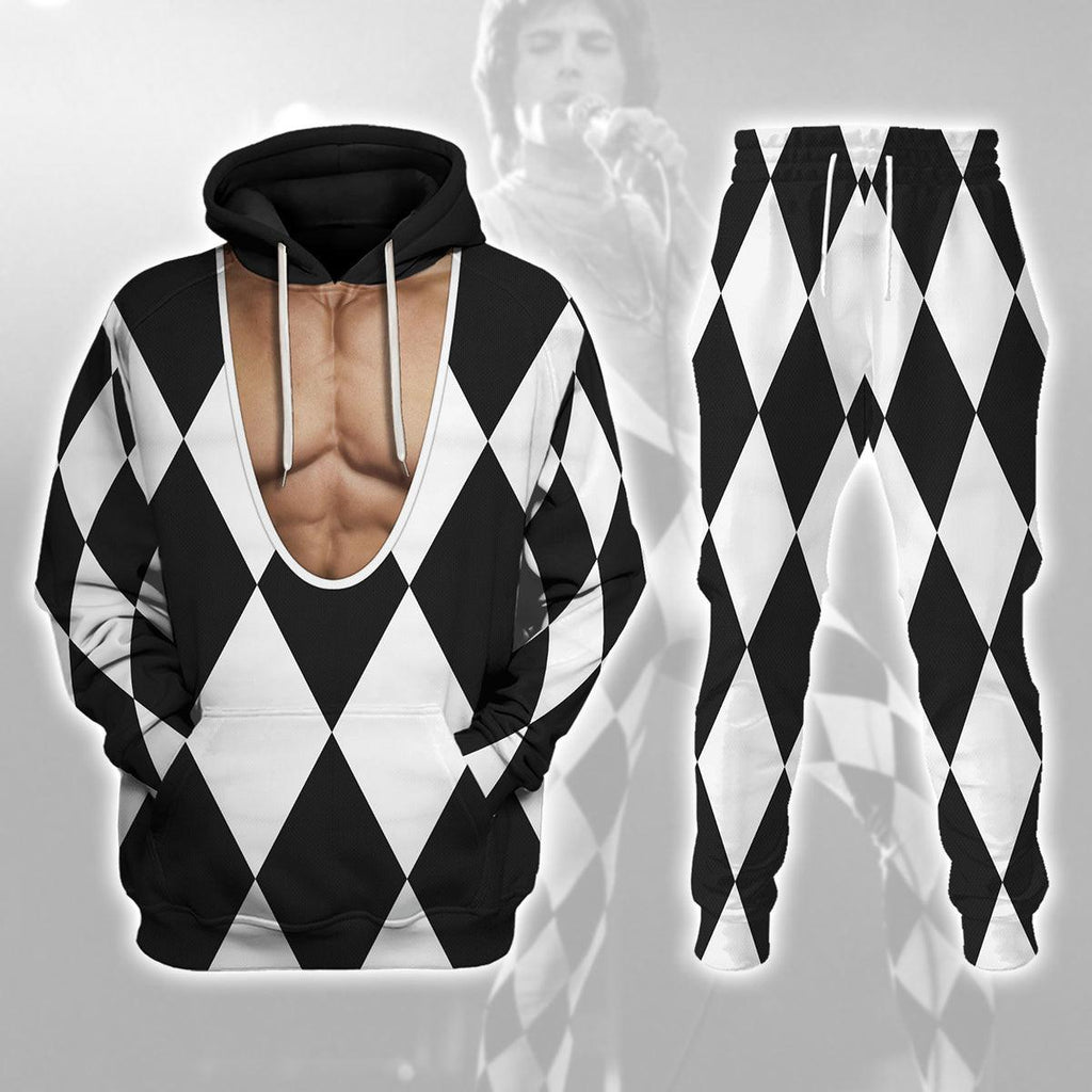 Gearhomie Freddie Mercury ver 1 Costume Hoodie Sweatshirt T-Shirt Tracksuit - Gearhomie.com