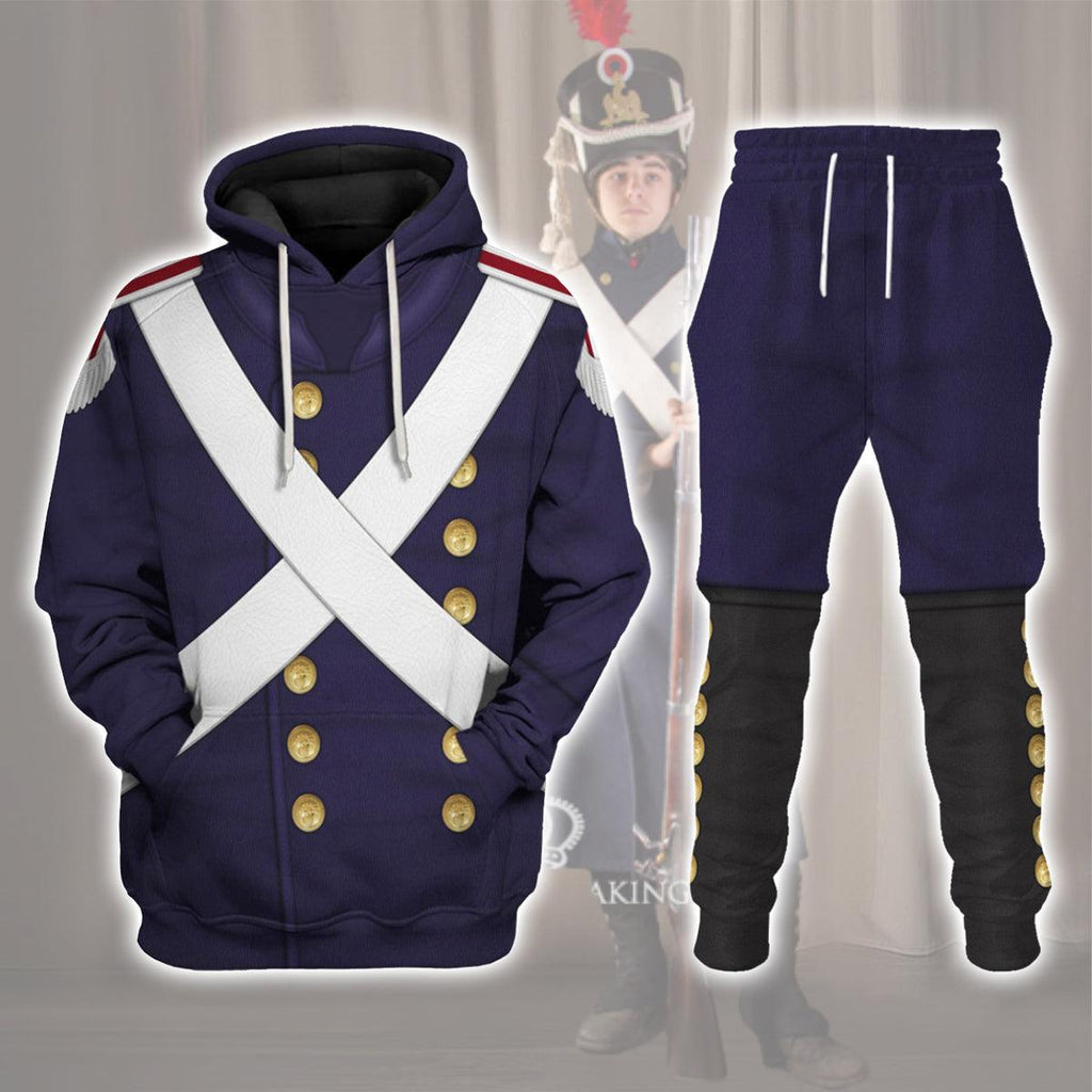 Gearhomie French Imperial Guard-Young Guard Fusalier-Campaign Dress-1815 Uniform All Over Print Hoodie Sweatshirt T-Shirt Tracksuit - DucG