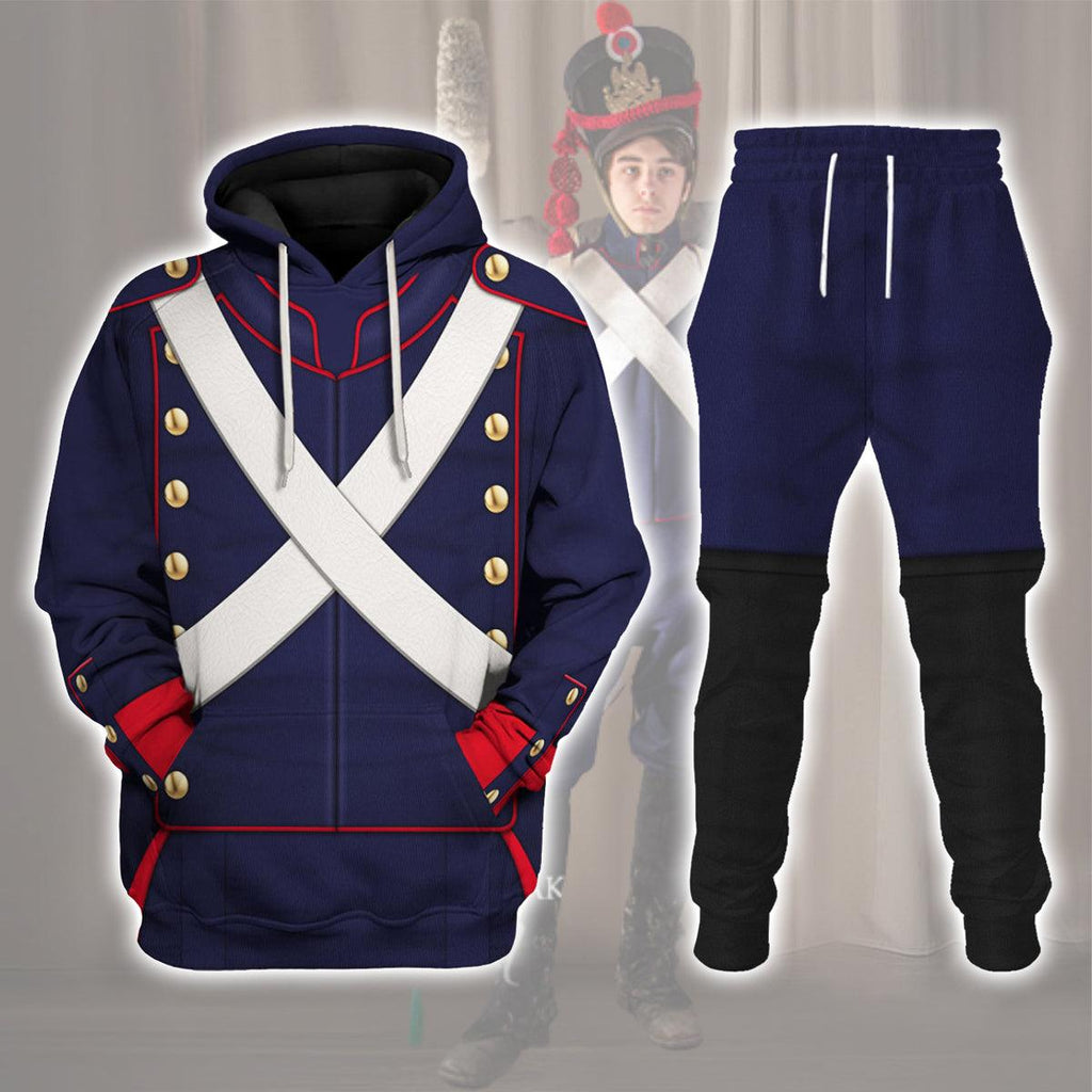 Gearhomie French Line Foot Artillery-1812-1815 Uniform All Over Print Hoodie Sweatshirt T-Shirt Tracksuit - DucG