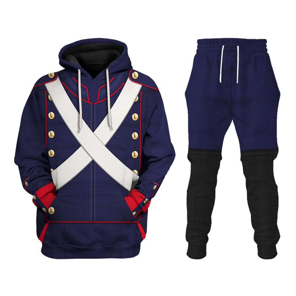 Gearhomie French Line Foot Artillery-1812-1815 Uniform All Over Print Hoodie Sweatshirt T-Shirt Tracksuit - DucG