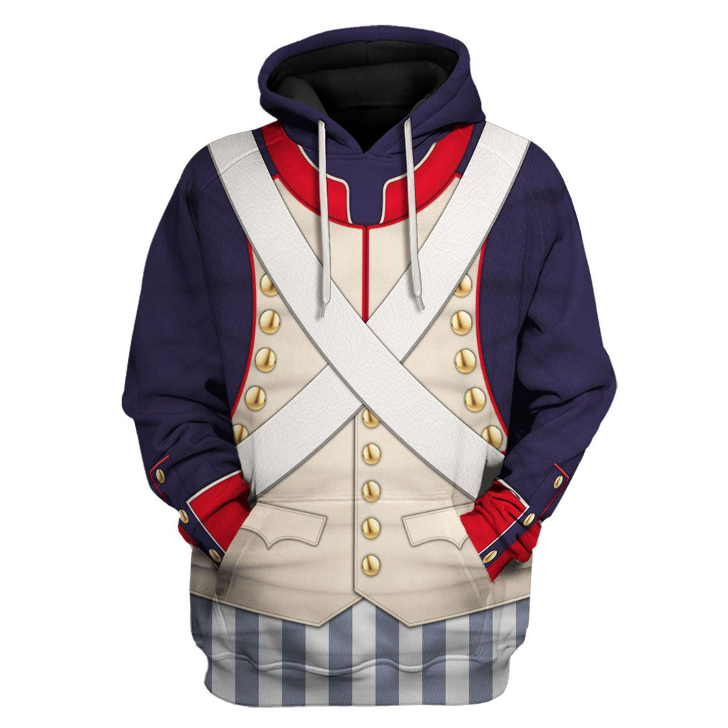 Gearhomie French Line Infantry 1796-1806 Costume Hoodie Sweatshirt T-Shirt Tracksuit - DucG