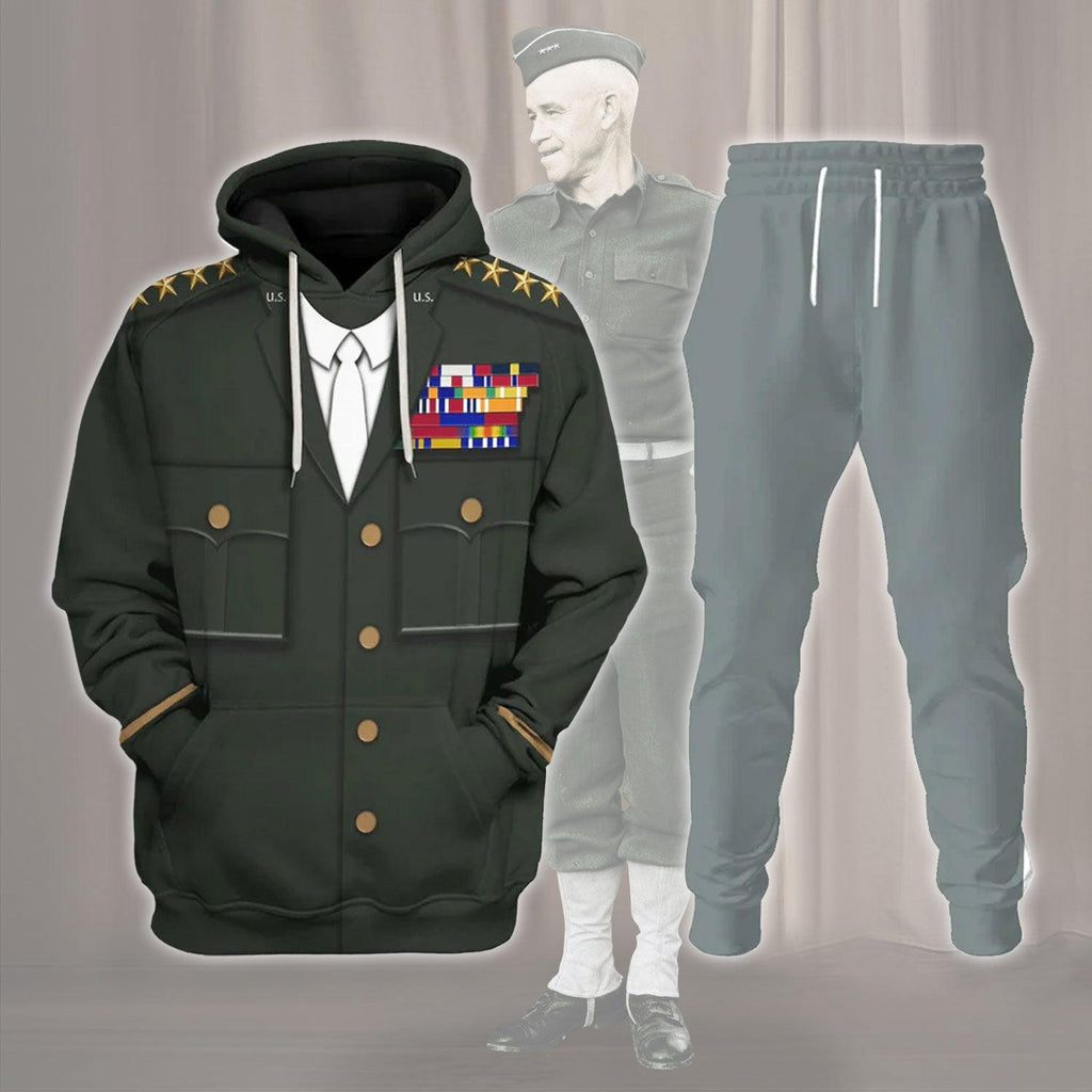 Gearhomie General Omar N. Bradley Costume Hoodie Sweatshirt T-Shirt Tracksuit - Gearhomie.com