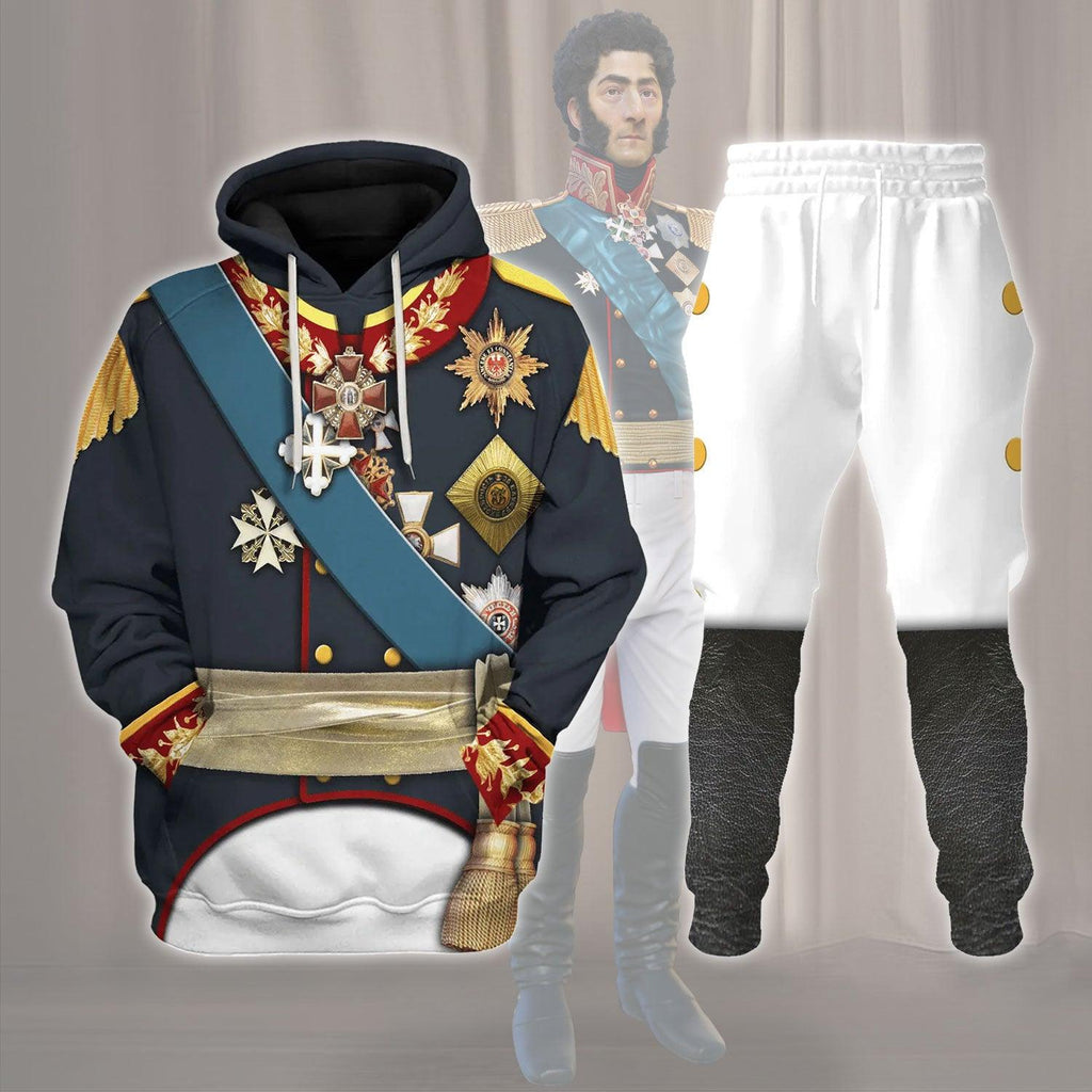 Gearhomie General Prince Pyotr Bagration Costume Hoodie Sweatshirt T-Shirt Tracksuit - Gearhomie.com