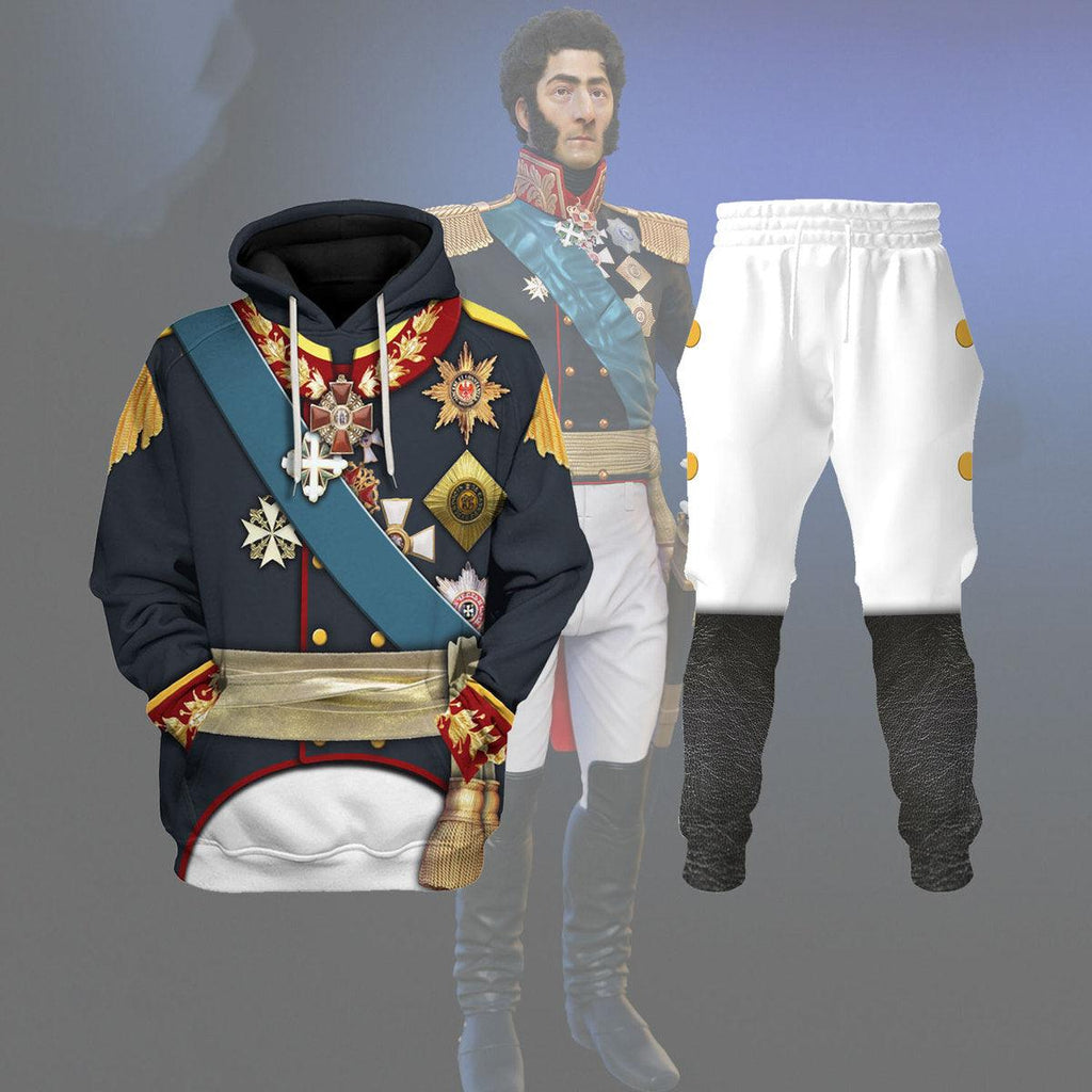 Gearhomie General Prince Pyotr Bagration - Napoleonic War Costume Hoodie Sweatshirt T-Shirt Tracksuit - Gearhomie.com