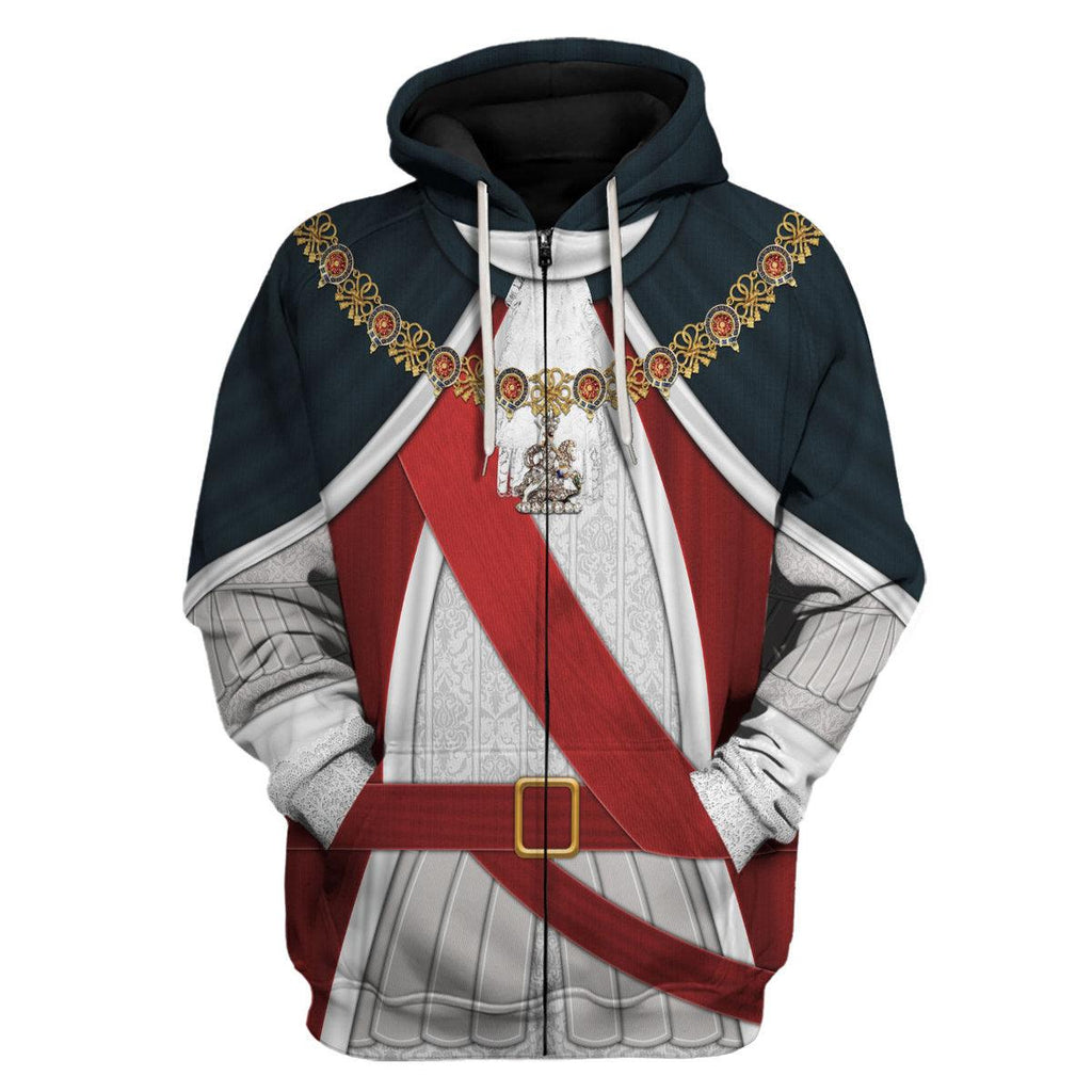 Gearhomie George I of England Costume Hoodie Sweatshirt T-Shirt Tracksuit - Gearhomie.com