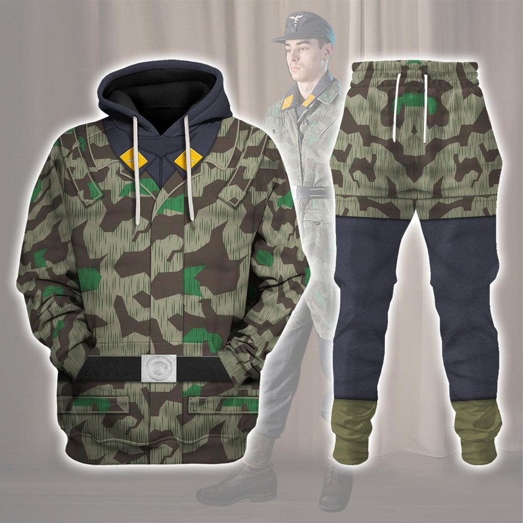 Gearhomie German Parachutist-Splinter Pattern Smock-Basic Uniform Costume Hoodie Sweatshirt T-Shirt Tracksuit - Gearhomie.com