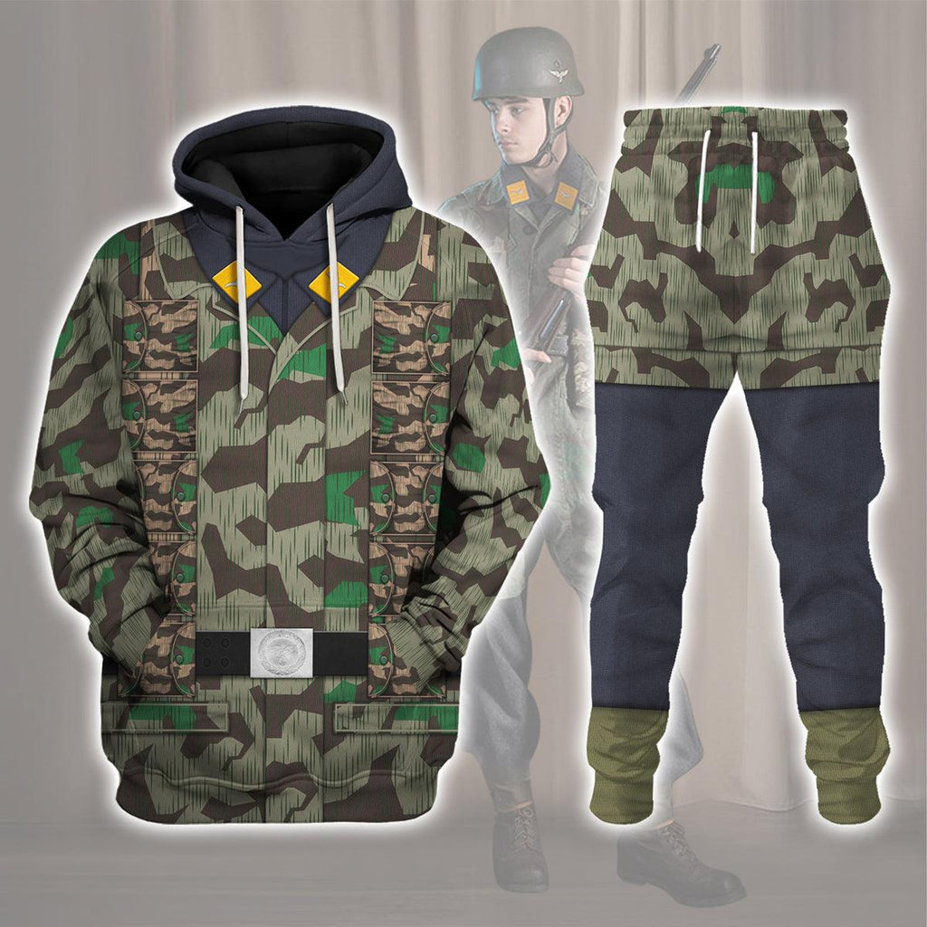 Gearhomie German Parachutist-Splinter Pattern Smock-Combat Uniform Costume Hoodie Sweatshirt T-Shirt Tracksuit - Gearhomie.com