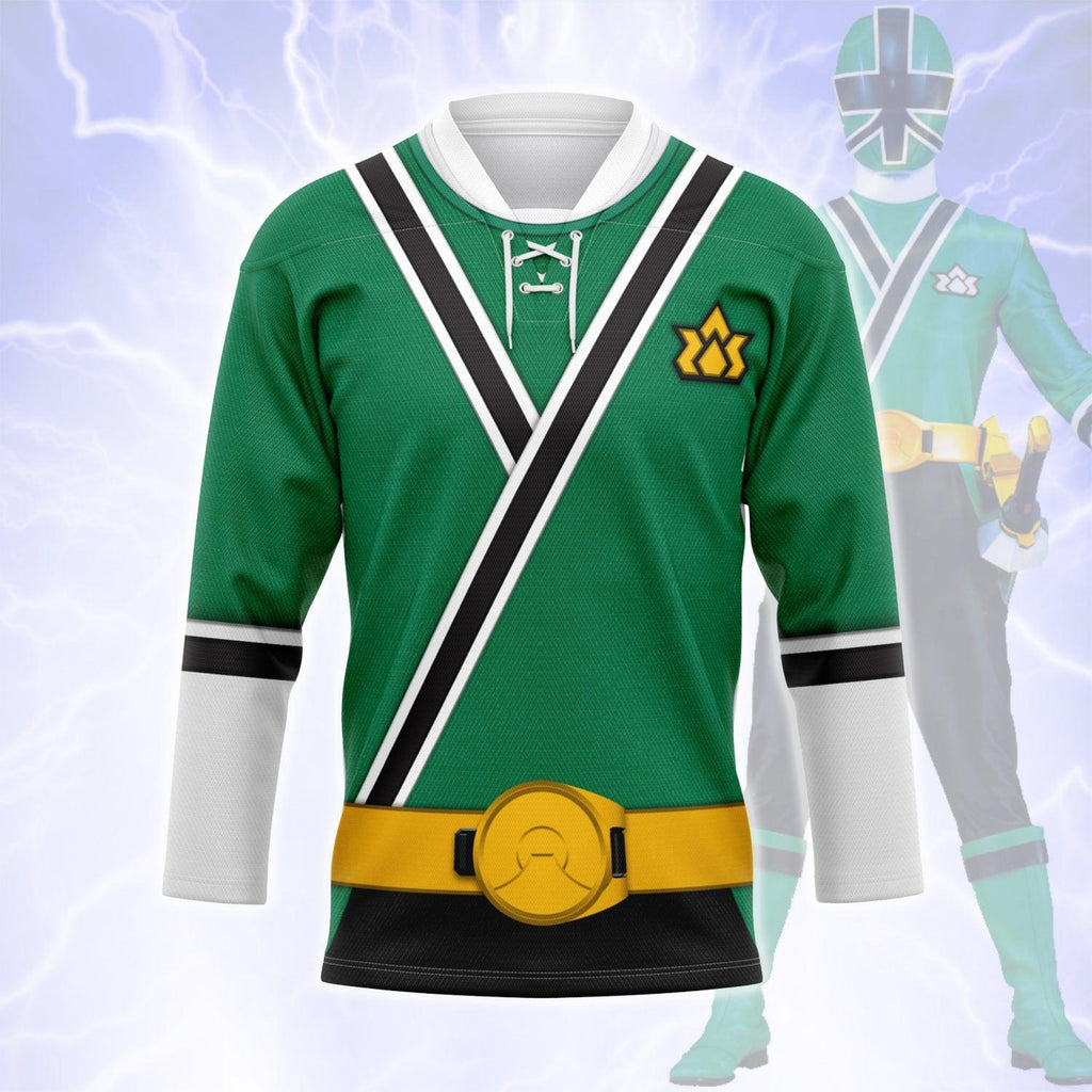 GearHomie Green Power Rangers Samurai Hockey Jersey - DucG
