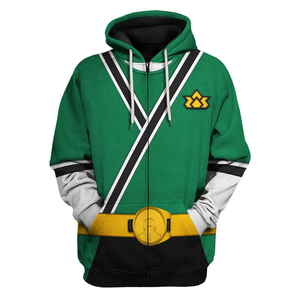 GearHomie Green Power Rangers Samurai Hoodies Sweatshirt T-shirt Hawaiian Tracksuit - DucG