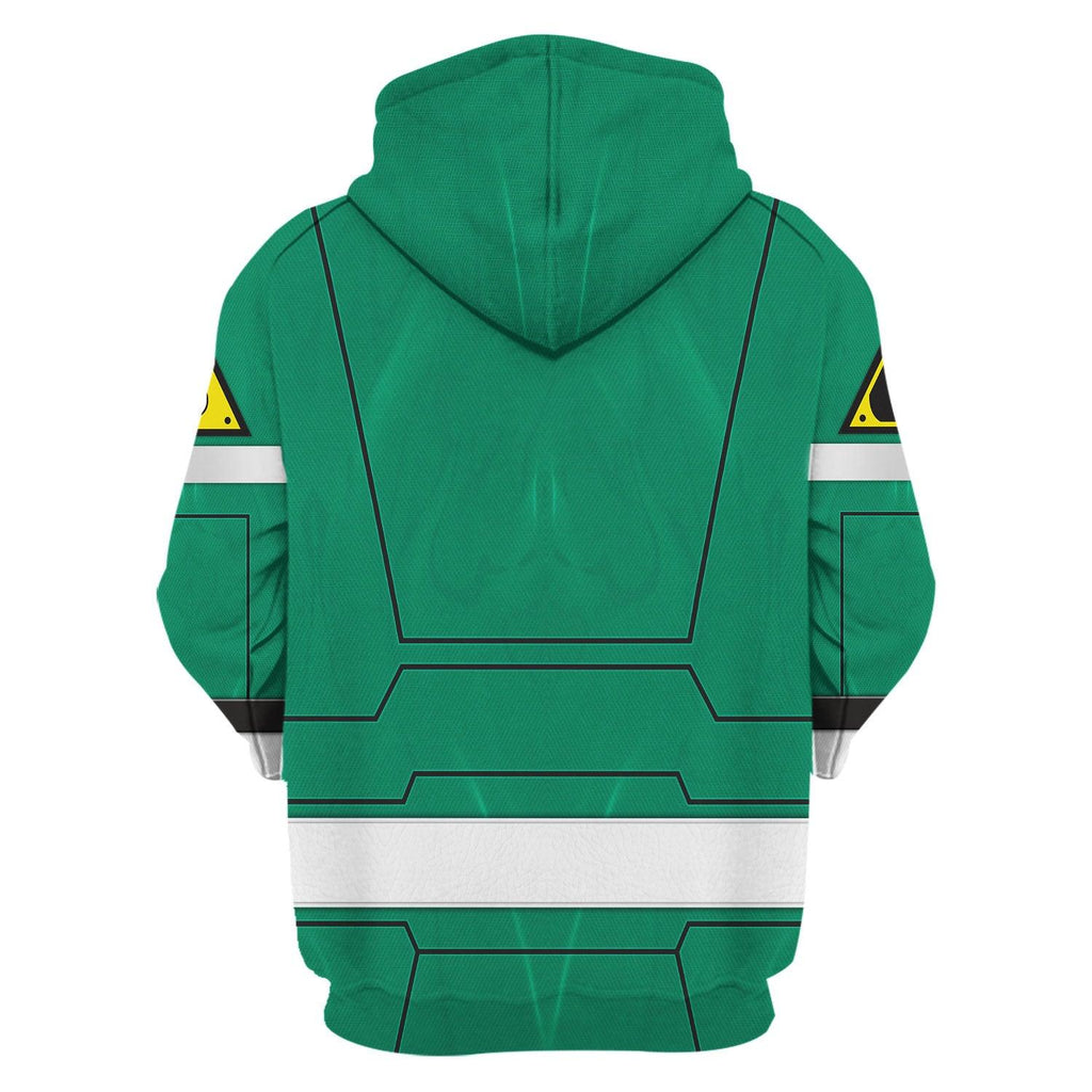 Gearhomie Green Power Rangers Turbo Hoodies Sweatshirt T-shirt Hawaiian Tracksuit - Gearhomie.com