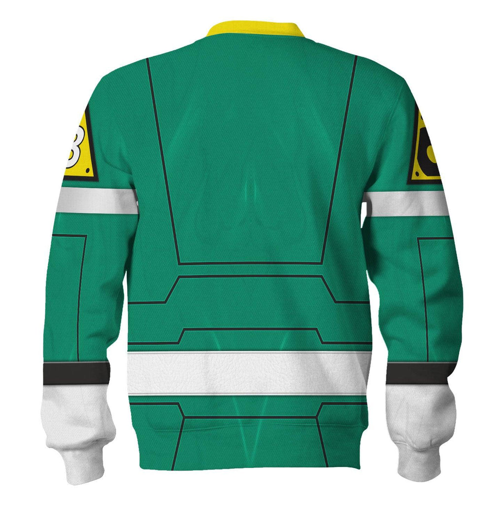 Gearhomie Green Power Rangers Turbo Hoodies Sweatshirt T-shirt Hawaiian Tracksuit - Gearhomie.com