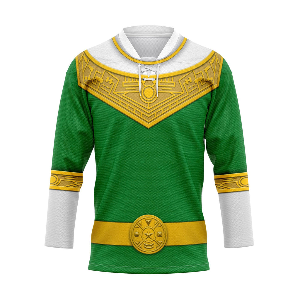 Gearhomie Green Power Rangers Zeo Hockey Jersey - Gearhomie.com