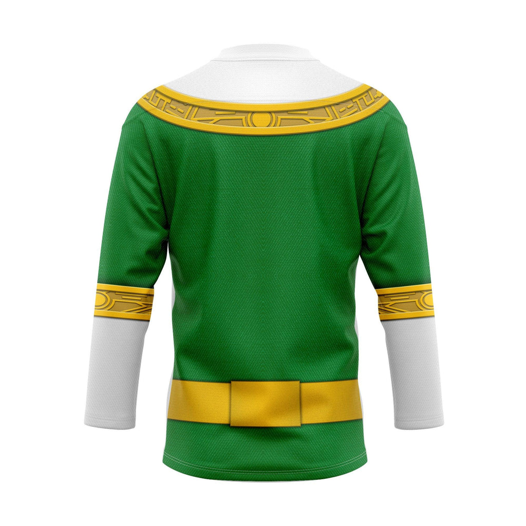 Gearhomie Green Power Rangers Zeo Hockey Jersey - Gearhomie.com