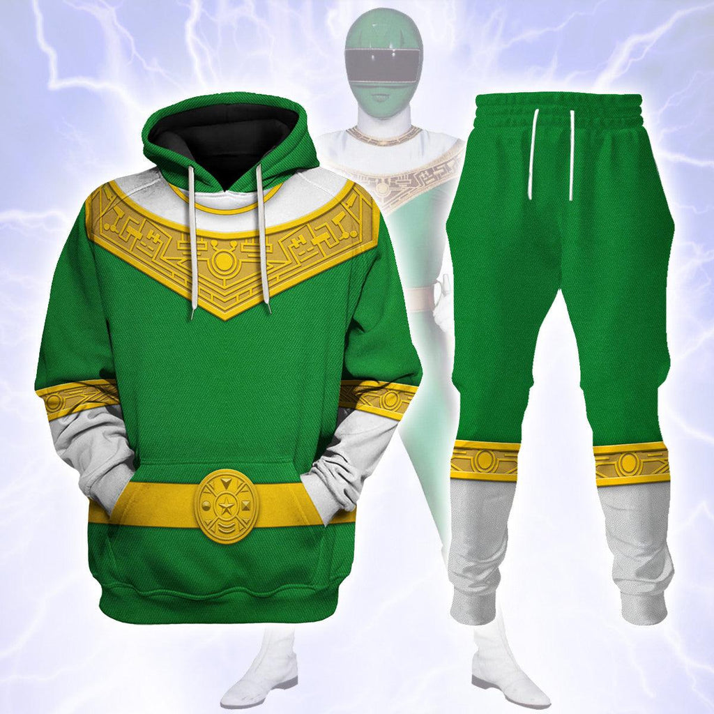 Gearhomie Green Power Rangers Zeo Hoodies Sweatshirt T-shirt Hawaiian Tracksuit - Gearhomie.com