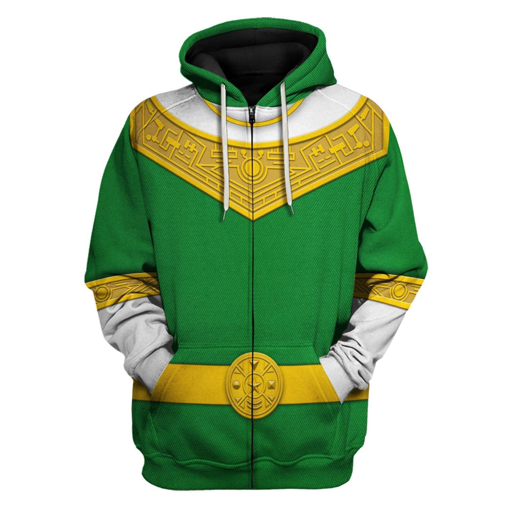 Gearhomie Green Power Rangers Zeo Hoodies Sweatshirt T-shirt Hawaiian Tracksuit - Gearhomie.com