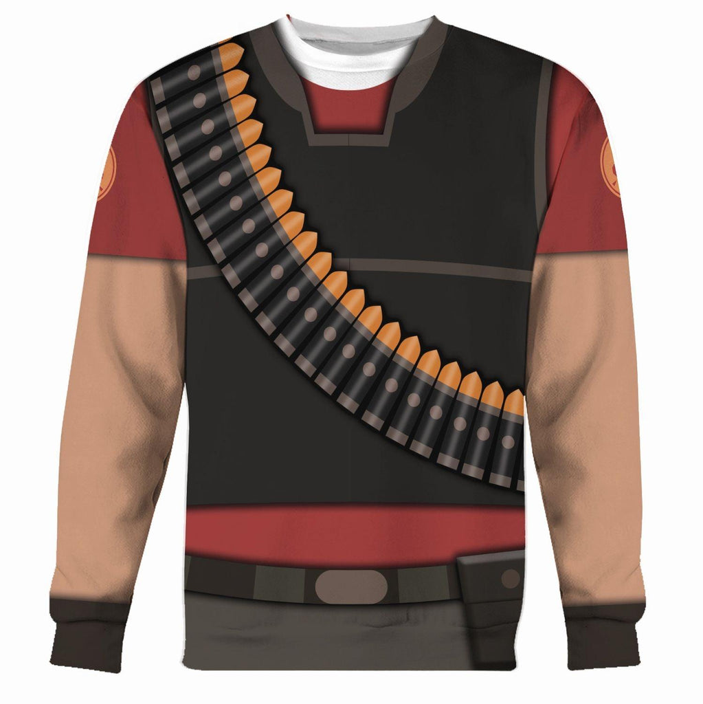 Gearhomie Heavy TF2 Costume Hoodie Sweatshirt T-Shirt Tracksuit - DucG