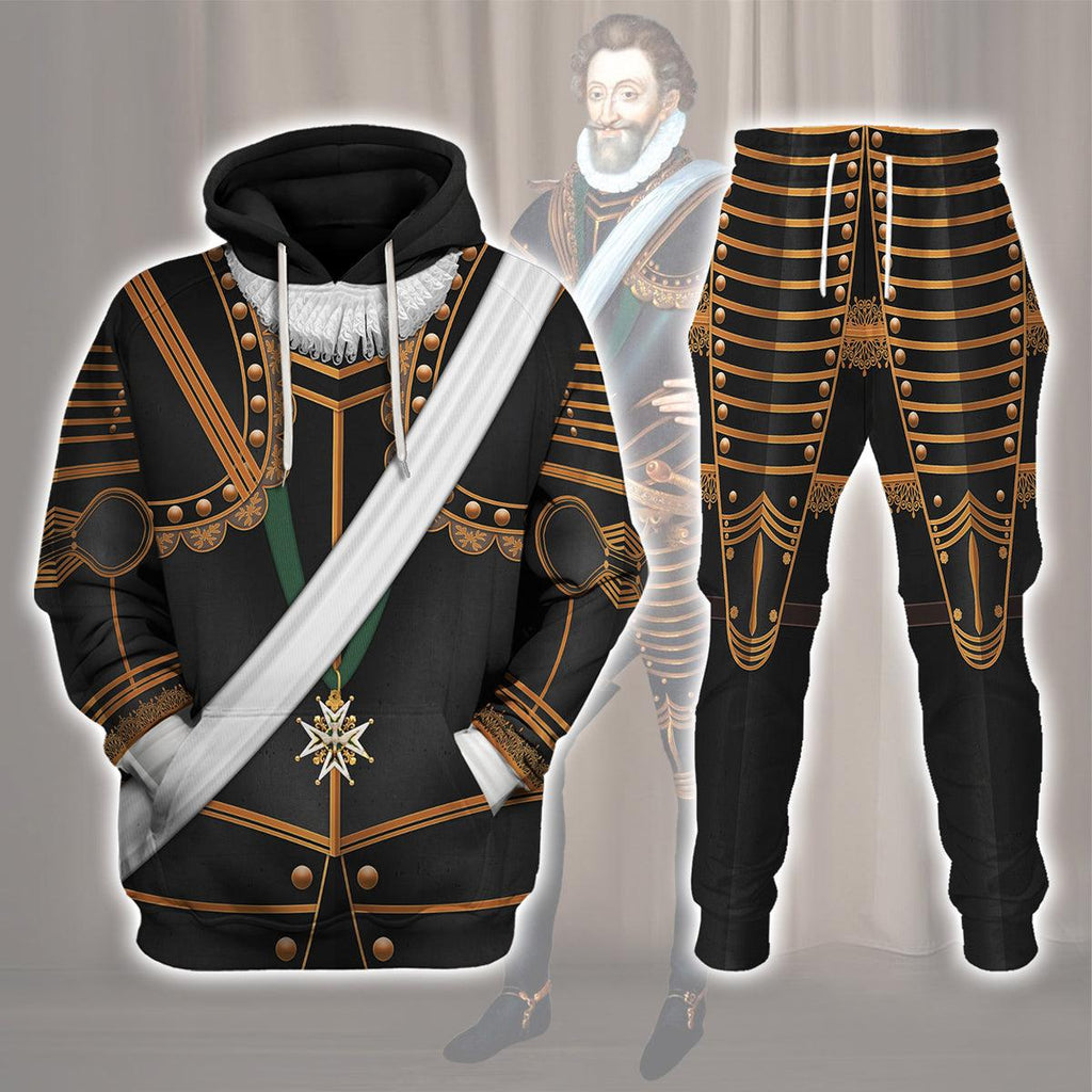 Gearhomie Henry IV of France Armour Costume All Over Print Hoodie Sweatshirt T-Shirt Tracksuit - Gearhomie.com