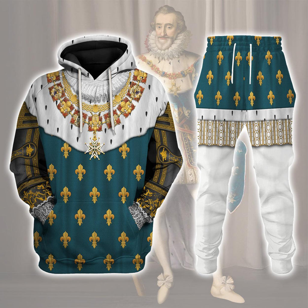 Gearhomie Henry IV of France in Coronation Robes Costume All Over Print Hoodie Sweatshirt T-Shirt Tracksuit - Gearhomie.com