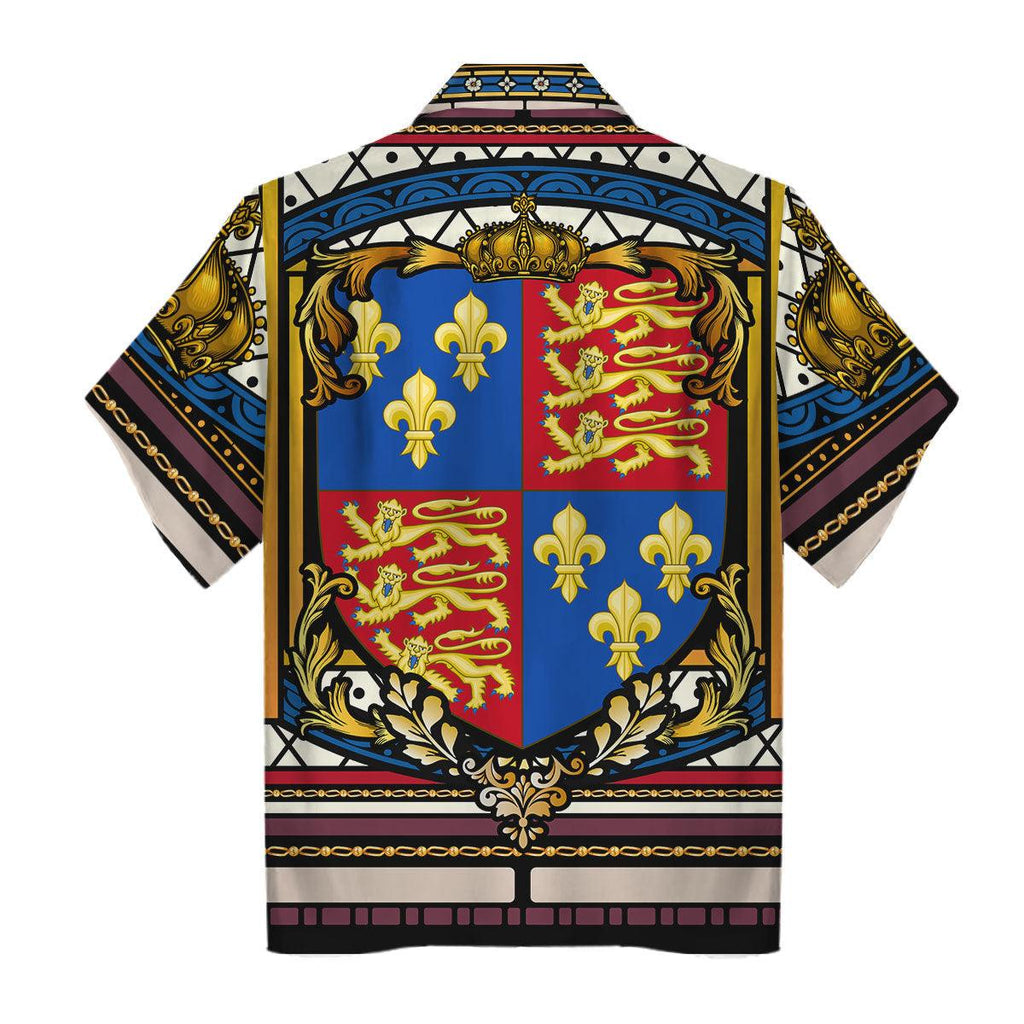 Gearhomie Henry V of England Stained Glass Hawaiian Shirt Polo Shirt - Gearhomie.com