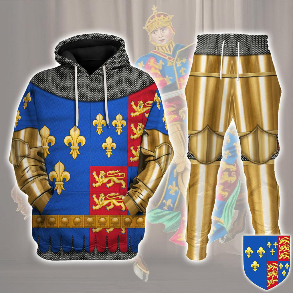 Gearhomie Henry VI Of England Amour Knights Costume Hoodie Sweatshirt T-Shirt Tracksuit - Gearhomie.com