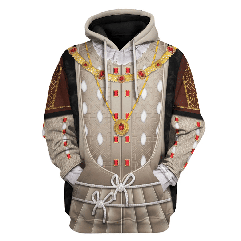 Gearhomie Henry VIII King of England Costume Hoodie Sweatshirt T-Shirt Tracksuit - Gearhomie.com