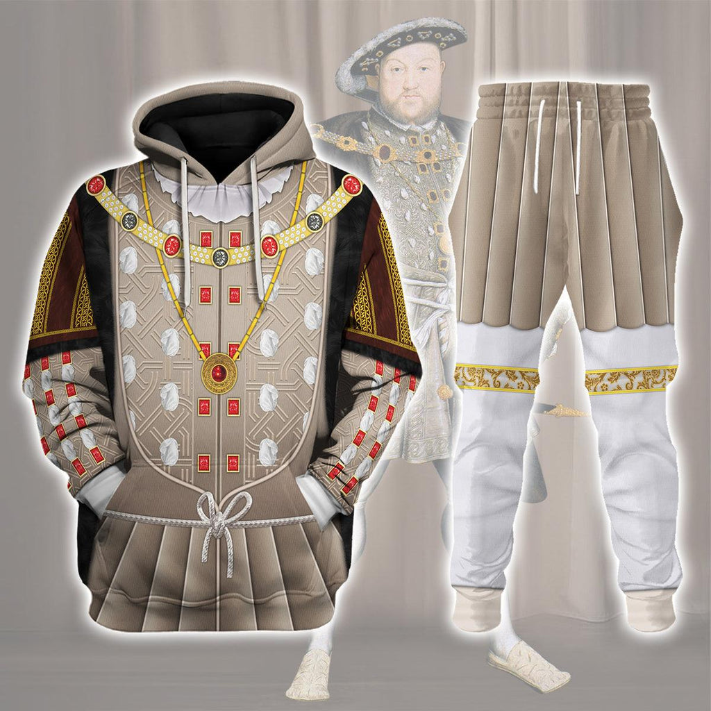 Gearhomie Henry VIII of England Costume Hoodie Sweatshirt T-Shirt Tracksuit - Gearhomie.com