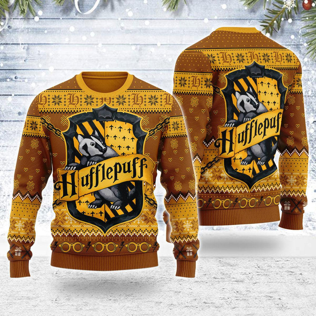 Gearhomie Ho Ho Hufflepuff Christmas Sweater - Gearhomie.com