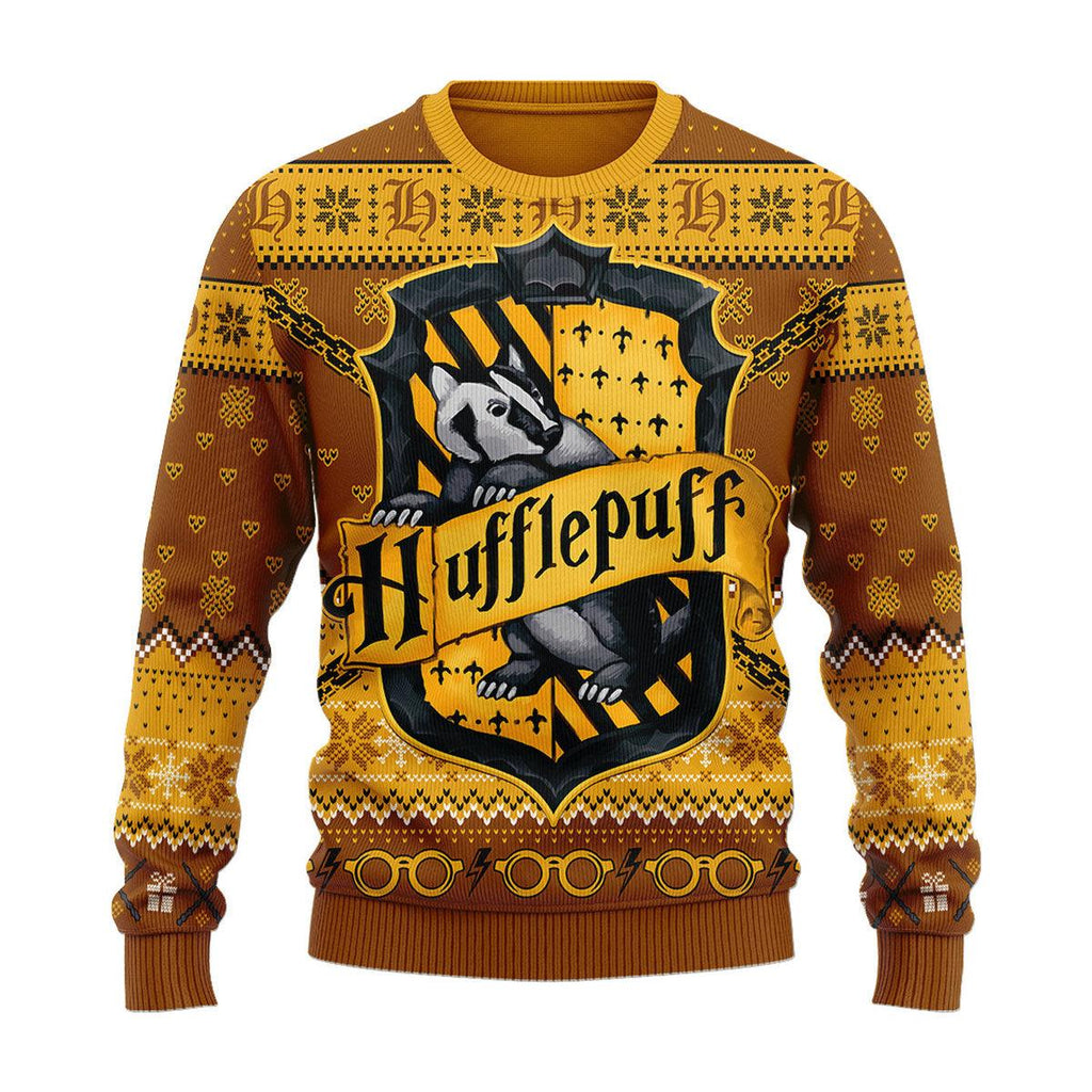 Gearhomie Ho Ho Hufflepuff Christmas Sweater - Gearhomie.com