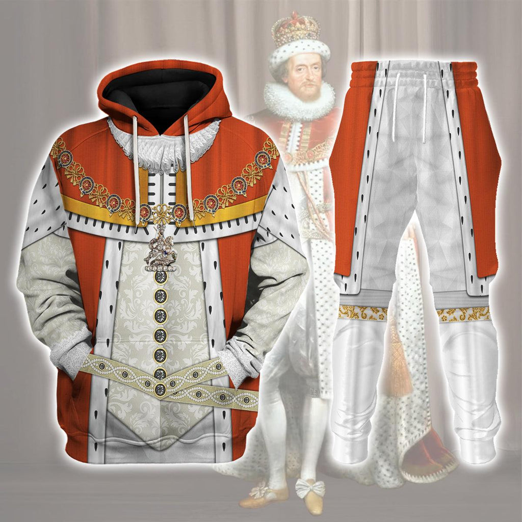 Gearhomie James I of England Costume Hoodie Sweatshirt T-Shirt Tracksuit - Gearhomie.com