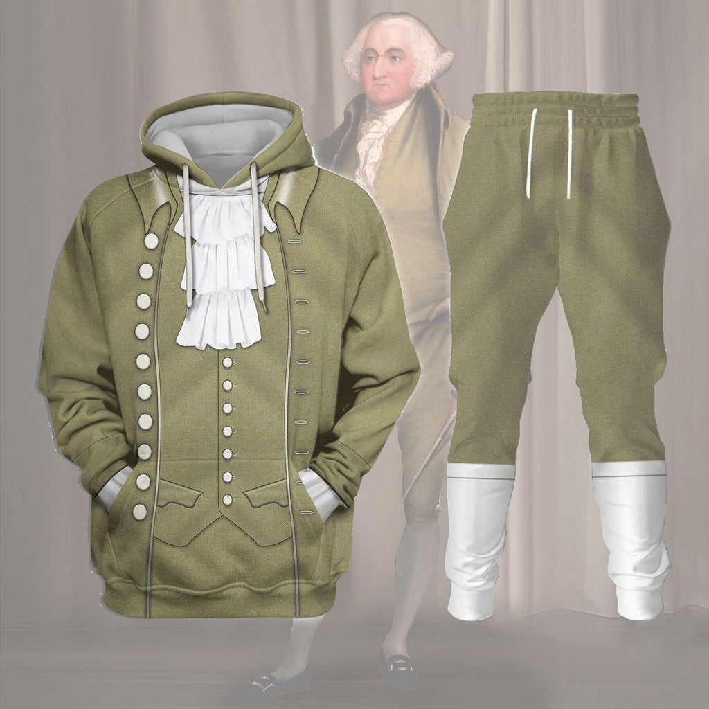 Gearhomie John Adams U.S. President Costume Hoodie Sweatshirt T-Shirt Tracksuit - Gearhomie.com