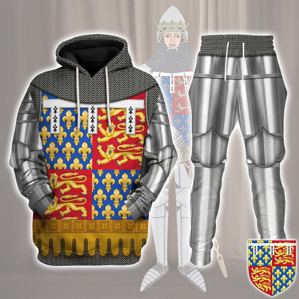 Gearhomie John of Gaunt, Duke of Lancaster Amour Knights Costume Hoodie Sweatshirt T-Shirt Tracksuit - Gearhomie.com