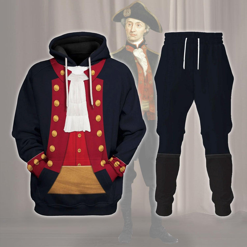 Gearhomie John Paul Jones Revolutionary War Costume Hoodie Sweatshirt T-Shirt Tracksuit - Gearhomie.com