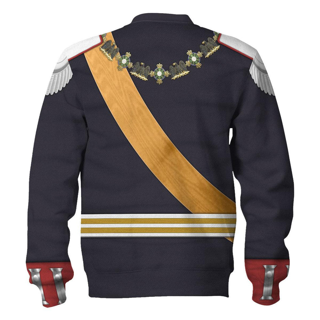 Gearhomie Kaiser Wilhelm II Gala Uniform with Degen German Empire Costume Hoodie Sweatshirt T-Shirt Tracksuit - Gearhomie.com
