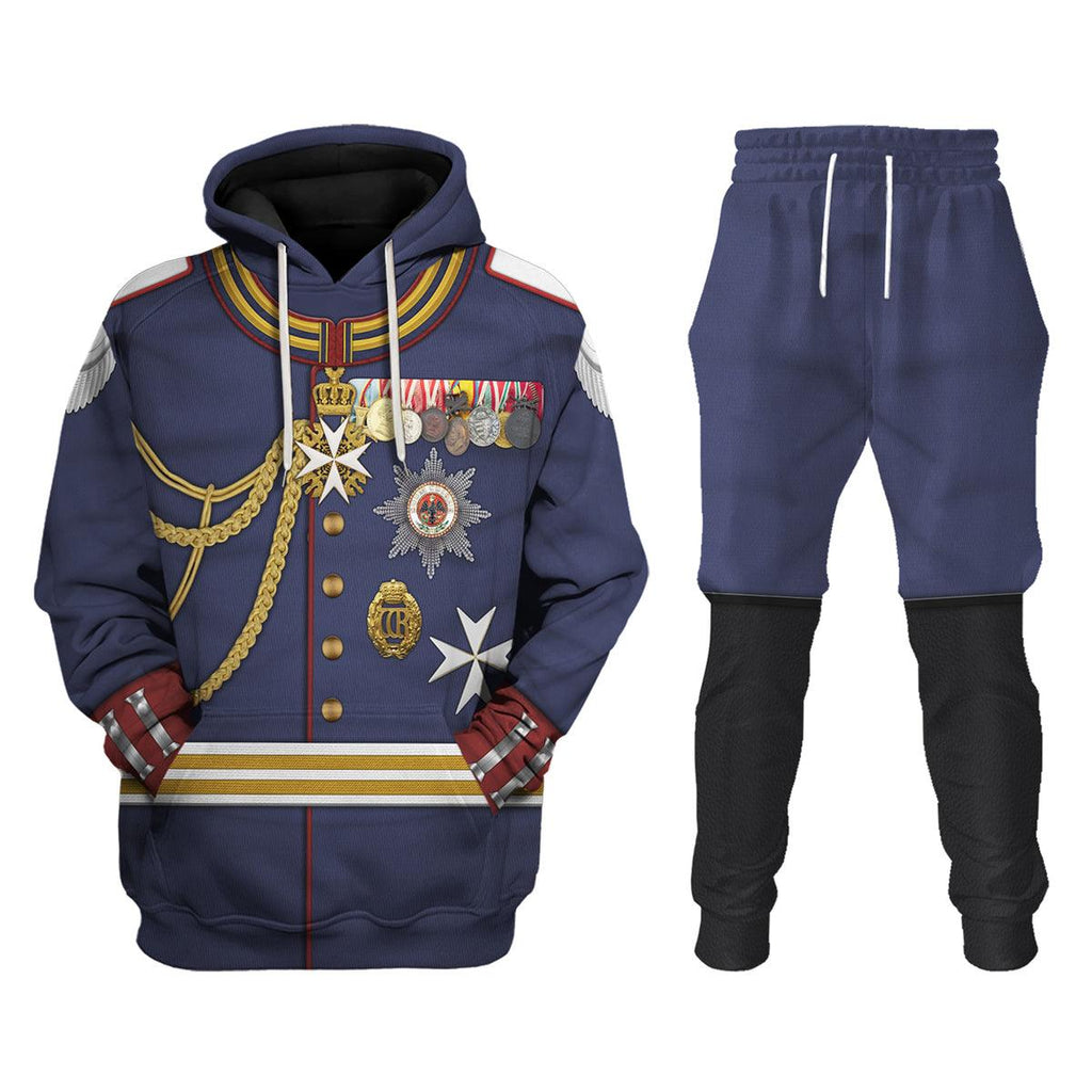 Gearhomie Kaiser Wilhelm II Military Uniform German Emperor Costume Hoodie Sweatshirt T-Shirt Tracksuit - Gearhomie.com