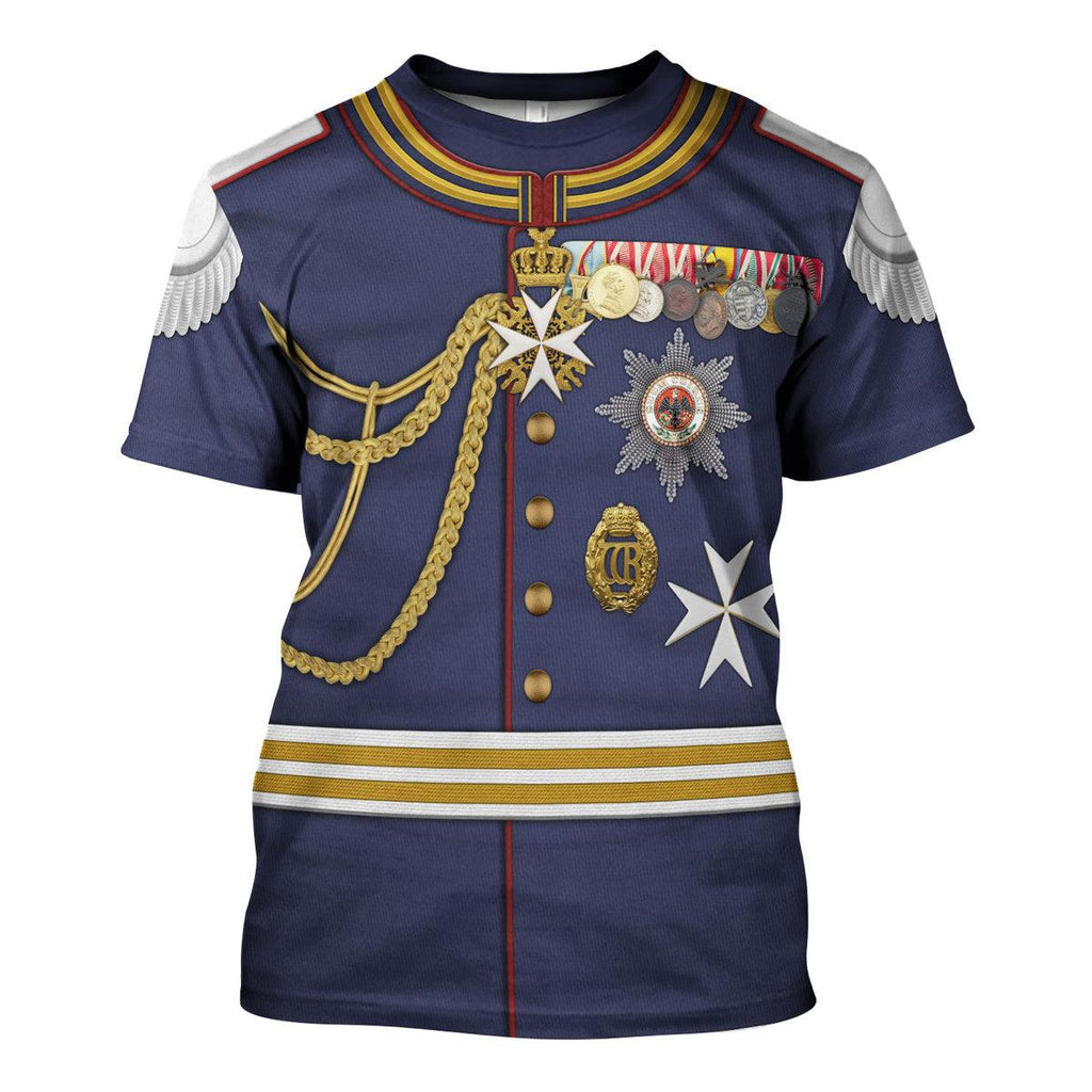 Gearhomie Kaiser Wilhelm II Military Uniform German Emperor Costume Hoodie Sweatshirt T-Shirt Tracksuit - Gearhomie.com